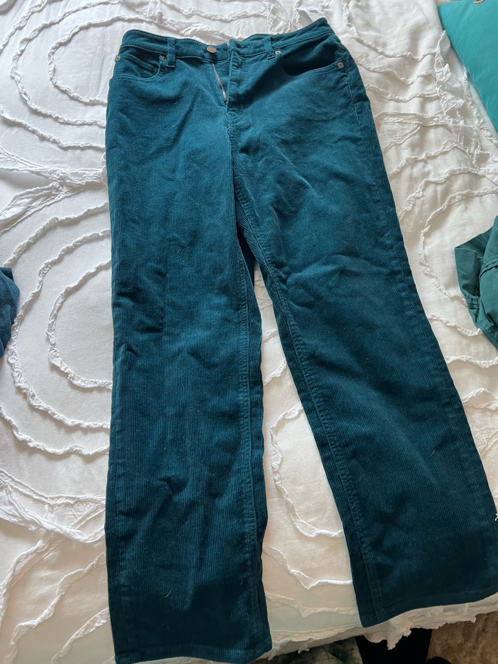 Volcom Teal Corduroy Wide-Leg Jeans